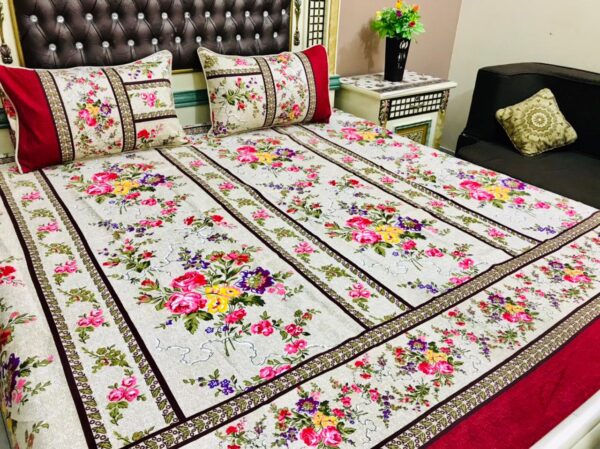 3D-Crystal Cotton Bedsheet
