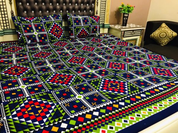 3D Crystal Cotton Bedsheet