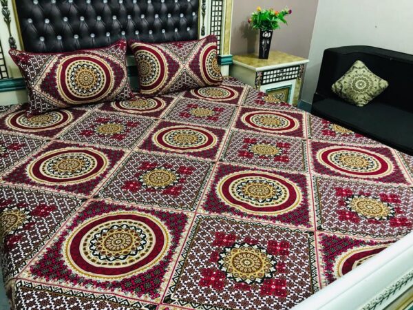3D Crystal Cotton Bedsheet